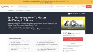 
                            8. Email Marketing: How To Master MailChimp In 3 Hours | Udemy