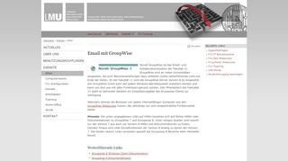 
                            2. Email mit GroupWise - Informationstechnologie der Fakultät 11 - LMU ...