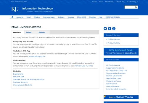 
                            6. Email - Mobile Access - KU Information Technology - The University of ...