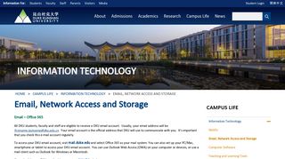 
                            12. Email, Network Access and Storage | Duke Kunshan University
