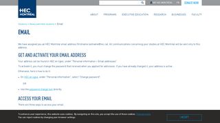
                            4. Email | Newly admitted | Students | HEC Montréal