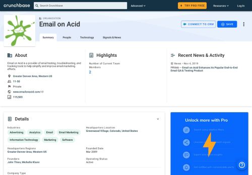 
                            13. Email on Acid | Crunchbase