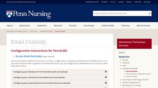 
                            9. Email (Outlook) • Information Technology Services • Penn Nursing