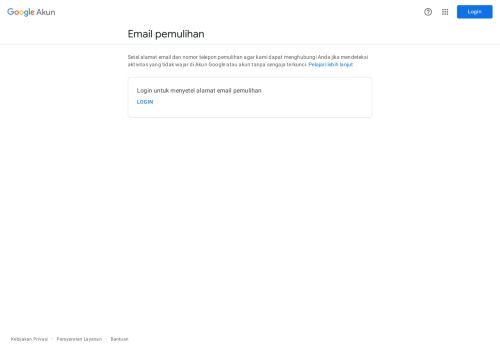 
                            11. Email pemulihan - Google Account