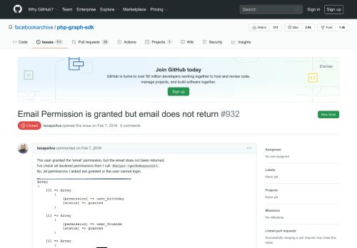 
                            2. Email Permission is granted but email does not return · Issue #932 ...