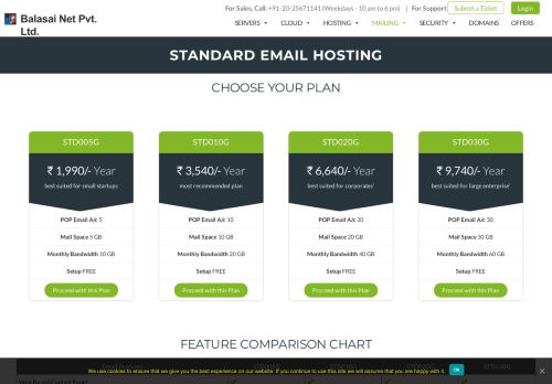 
                            4. Email Plans | Welcome to Balasai Net Pvt. Ltd.