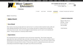 
                            5. Email Policy - IT Services - West Liberty University