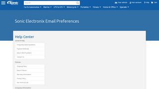 
                            4. Email Preference Center - Sonic Electronix