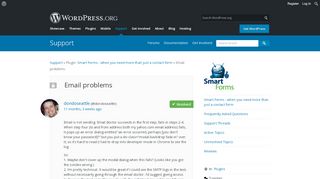 
                            7. Email problems | WordPress.org