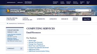 
                            7. Email Resources | Computing Services | University of Southern Maine
