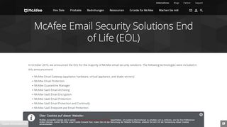 
                            4. Email Security End of Life - McAfee