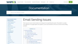 
                            7. Email Sending Issues - WHMCS Documentation