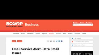 
                            11. Email Service Alert - Xtra Email Issues | Scoop News