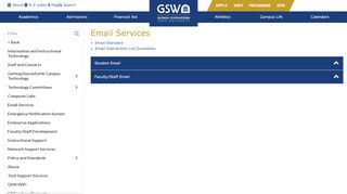 
                            8. Email Services - Georgia Southwestern State University