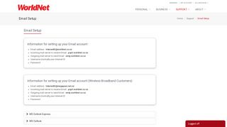 
                            2. Email Setup : Worldnet - NZ Best Internet Service Provider
