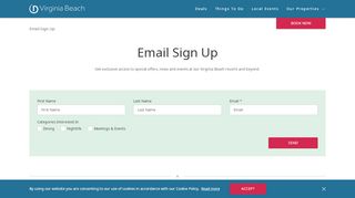 
                            12. Email Sign Up - Diamond Resorts - Resorts in Virginia Beach VA