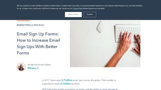 
                            7. Email Sign Up Forms: How to Increase Email Sign Ups ... - HubSpot Blog