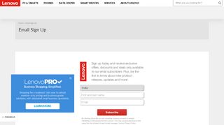 
                            3. Email Sign Up | Lenovo India