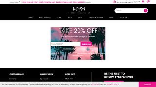
                            1. Email Sign-Up | NYX Professional Makeup
