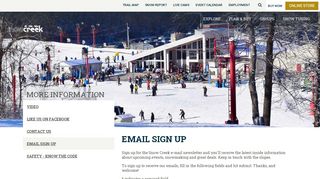 
                            6. Email Sign Up - Snow Creek