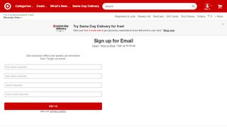 
                            4. Email Sign-Up : Target