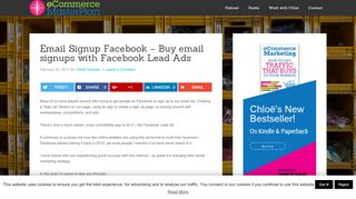 
                            3. Email Signup Facebook - Buy email signups with Facebook Lead Ads