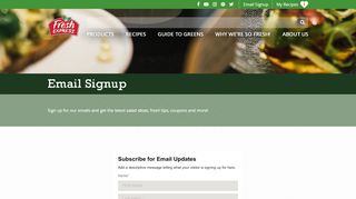
                            13. Email Signup: Fresh Express Salad