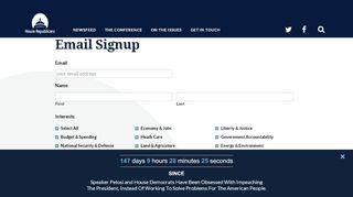 
                            2. Email Signup - gop.gov