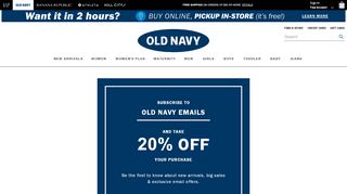 
                            2. Email Signup - Old Navy - Gap