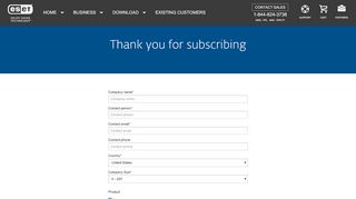 
                            3. Email Subscribe | ESET