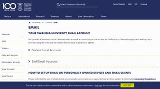 
                            3. Email - Swansea University