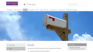 
                            9. Email (The University of Manchester) - IT Services