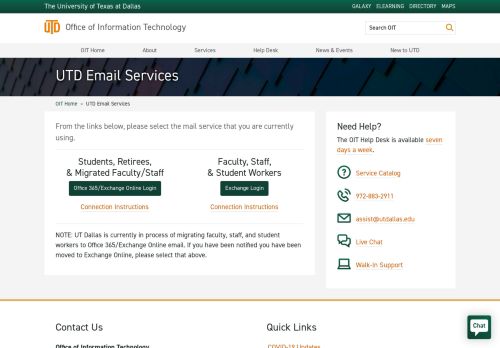 
                            10. Email - The University of Texas at Dallas - UT Dallas