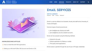 
                            7. Email Upgrade - Outlook Web App (OWA) - UTA