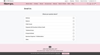 
                            9. Email Us - Email | Showpo
