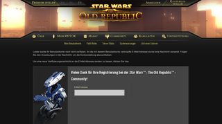 
                            5. Email Validation | Star Wars: The Old Republic