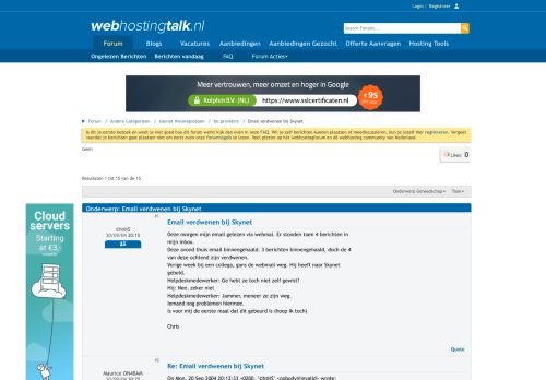 
                            11. Email verdwenen bij Skynet - webhostingtalk.nl