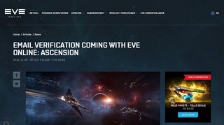 
                            1. Email Verification Coming With EVE Online: Ascension | EVE Online