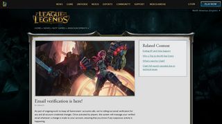 
                            8. Email verification is here! | League of Legends