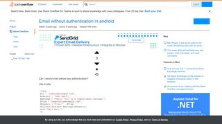 
                            11. Email without authentication in android - Stack Overflow