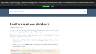 
                            6. Email your dashboard - HubSpot Support