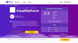 
                            4. EmailMeForm 2019 review - why 2.5 stars? - Website Planet