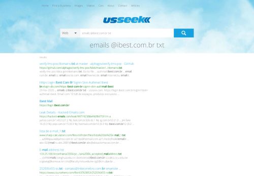 
                            9. emails @ibest.com.br txt - usseek.com