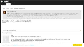 
                            8. Emails bei web.de wurden einfach gelöscht. | PC-WELT Forum