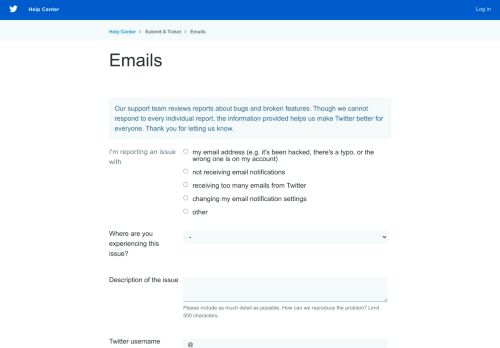 
                            10. Emails | Help Center - Twitter support