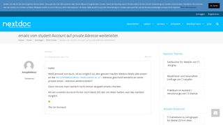 
                            8. emails vom student-Account auf private Adresse weiterleiten - nextdoc
