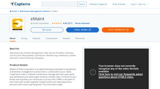 
                            6. eMaint CMMS Reviews and Pricing - 2019 - Capterra