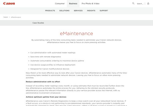 
                            6. eMaintenance - Canon Europe
