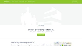 
                            11. emarsys eMarketing Systems AG: Karrierechancen, Kontaktdaten ...