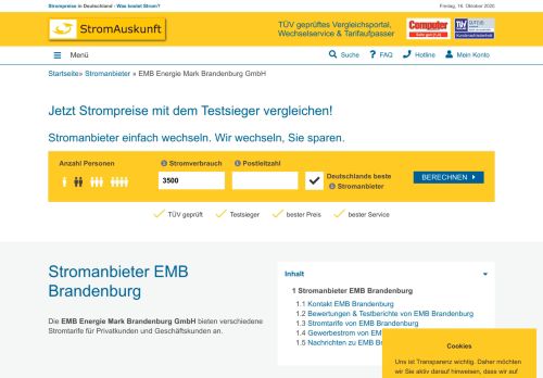 
                            11. EMB Energie Mark Brandenburg GmbH - StromAuskunft